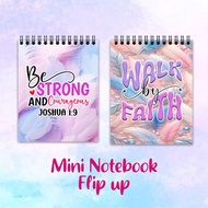 Mini Notebook, Pocket Notebook Flip up Bible verse