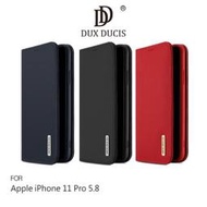 DUX DUCIS Apple iPhone 11 Pro(5.8吋) WISH 真皮皮套 掀蓋 鏡頭保護【出清】