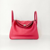 Hermes愛馬仕 lindy 30 紅色 X刻