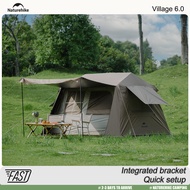 Naturehike Village 6.0 Ridge Quick Open Camping Tent 4-6 Persons Titanium Black Glue Rainproof