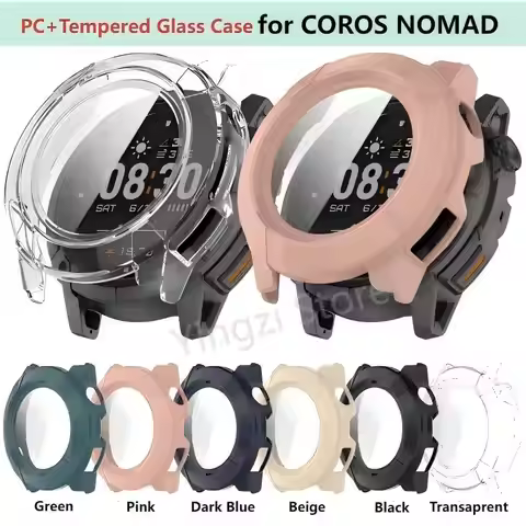 PC+Tempered Glass Case for COROS NOMAD Smart Watch Strap Bumper Shell Full Cover for NOMAD Screen Pr