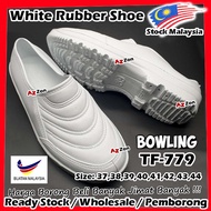 Bowling White Rubber Waterproof Shoes Kasut Getah Bowling Kampung Work Boot #TF-779
