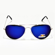 Slim frame reflective aviator glasses