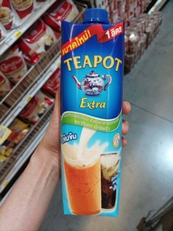 นมข้นจืด ทีพอทเอ็กซ์ตร้า  กล่อง 1 ลิตร (TEAPOT EXTRA) หอม มัน ลงตัว