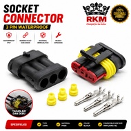 Waterproof 3 Pin Socket Connector Waterproof 3 Pin Cable Connector/