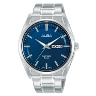 Original ALBA BY SEIKO Prestige AV3549 Men's Quartz Watch Date display Stainless Steel side wrapped