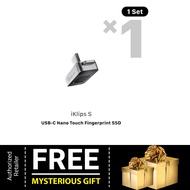 ADAM Elements iKlips S USB-C Nano Touch Fingerprint SSD 256G for Phone Tablet and Laptop