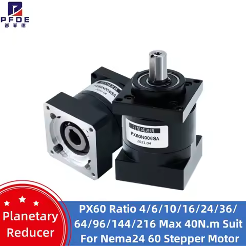 Planetary Gear Reducer Gearbox PX60 Noise Ratio 3/4/5/6 Max 40N.m Suit For 60 Stepper Motor
