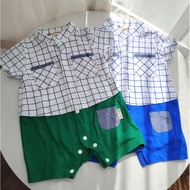 73 Yards Foreign Trade Boxer Romper Summer Short-Sleeved Romper Baby Boy Jumpsuit Baby Pure Cotton O
