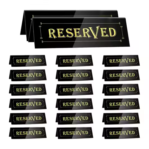 CYCLI-For Wedding For Restaurant, Office, Meeting Chairs 20PCS Acrylic Reserved Table Tent Signs, Re