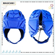 MAGICIAN Football Helmet, Anti-collision EVA Sponge Rugby Helmet, Protective Gear Soft Shell Adjusta