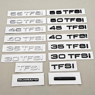 3D ABS Car Letter Logo 30 35 40 45 50 55 TFSI Quattro Emblem Rear Trunk Badge Sticker For Audi A4 A5