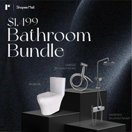 [3.3 EXCLUSIVE] RIGEL Rimless One-piece Toilet Bowl WO8056F + Maestro Rain Shower Set MXTE1513 (BrNK