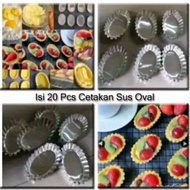 Oval c sus cake mold diameter 7'5 cm per dozen 20 pcs