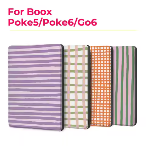 Murmelo Magnetic Case for Boox Go6 Gen2 Poke7 Poke6 Poke5 Frameless Auto Sleep Wake Cover Modern Str