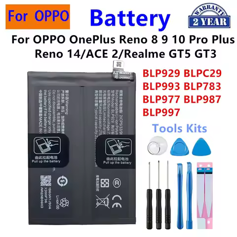 BLPC29 BLP993 BLP783 BLP977 BLP987 BLP997 BLP929 Battery For OPPO OnePlus Reno 8 9 10 Pro Plus Reno 