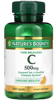 Vitamin C 500 mg Capsules Time Released 100 Capsules (Pack of 6)