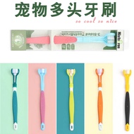 Pet Toothbrush Dog Toothbrush Three-Head Toothbrush Pet Multi-Head