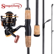 Sougayilang 1.8m/6ft Spining Fishing Rod Reel Set Carbon Fiber Fishing Rod 13BB Fishing Reel For Fre