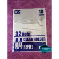 K2 Clear Holder A4 Refill (10s , 32 holes , PP)