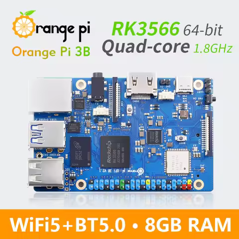 Orange Pi 3B 8GB Ram LPDDR4 Rockchip RK3566 Mini PC WiFi5+BT5.0 BLE M2 SSD Single Board Computer Ora