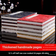 [Mini Watercolor Book Super Small] [Fabric Portable Drawing Book] Handmade Thickened Blank Rice Pape