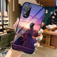 HP Oppo A58 A78 4G 5G glass Softcase - casing Oppo A58 A78hp - Oppo A58 A78 Case - Beautiful Oppo A5