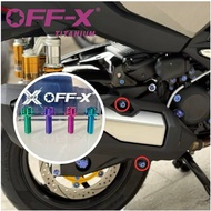 OFF-X Titanium GR5 Ekzos Skru Xmax Exhaust Screw Xmax Nmax NVX T-Max Yamaha M10 Crown Head Titanium 