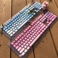 Dip Process Gradient Color Mechanical Keyboard PBT Keycap 104-Key Two-Color Light Transmittance IKBC