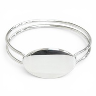 全新 △ TIFFANY&Co. Tiffany 復古橢圓形 ID 手鐲，925 銀，重 32.1 克，女士，帶盒子。