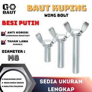 Galvanized Iron Ear Bolts M8 Butterfly/ Wing/ Wing/ Bolt