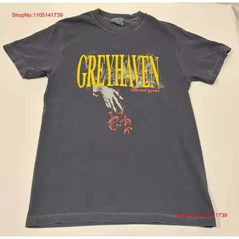 GREYHAVEN Stereo Grief Hardcore Metal Progressive Band T Shirt Small vintage Washed Stretched Casual