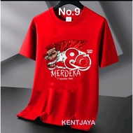 MERAH Laos 17-An August Clothes Men's T-shirts August Trendy Indonesian Independence Day Clothes Gar