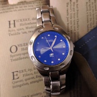 JAM TANGAN ANALOG FOSSIL BLUE ROTATING BEZEL SECOND ORIGINAL