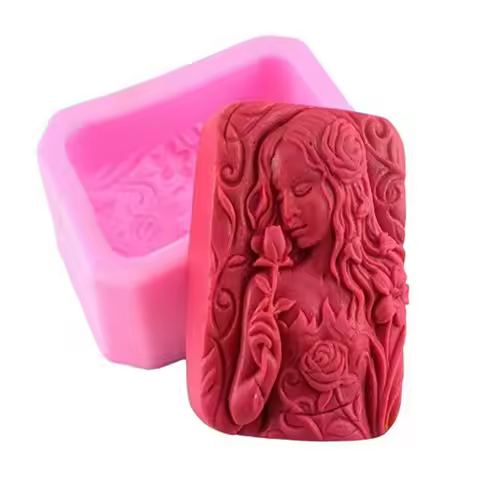 Silicone Mold Flower Fairy Diy Fondant Cake Mold Handmade Soap Silicone Mold Square 2024 New For Soa
