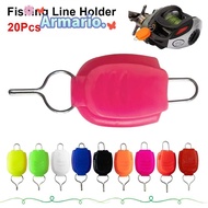 ARMARIO 20Pcs Fishing Line Holder, 10 Colors Plastic Bait Reel Buckle Stopper,  Colorful Keepeer Cli