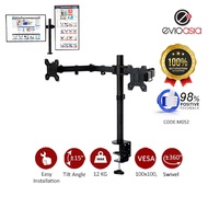 Dual LCD Monitor Fully Adjustable Desk Mount Stand For 2 Screen 17"-30" inch Monitor