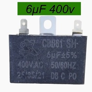ECF 1pc. Motor Running Capacitor Parts for Electric Fan 3uF 4uF 6uF 60Hz 400V AC Motors CBB61 SH