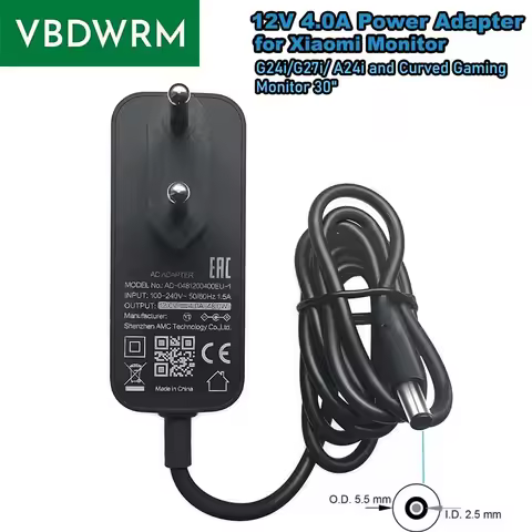 Genuine Power adapter for Xiaomi Monitor 30" Curved Gaming Monitor RMMNT30HFCW G24i G27i Xiaomi Moni