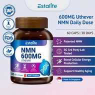Estalife NMN 600MG UTHEVER | NAD+ Booster |  | Enhance Energy + Focus + Cell Repair | Vegan | 60 Cap