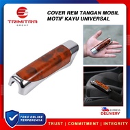 W&amp;N Cover Rem Tangan Mobil Wooden Motif Kayu Case Hand Brake