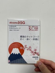 日本Docomo 5G 【5日全無限電話卡】
