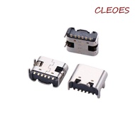 CLEOES Type C Socket Connector Charging Port For PCB Design Socket Connector 6 Pin USB 3.1 SMD DIP C
