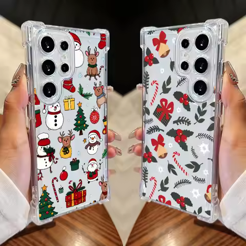 Phone Case For Samsung Galaxy S25 FE S24 S23 S22 S21 Ultra S20 Plus Note 20 10 S24FE Clear Cover Chr