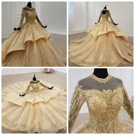 new ht 02 gaun pengantin wedding dress ekor import best seller