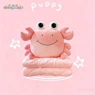 2 in 1 Ocean Animal Plush Pillow Blanket Crab Shark Turtle Convertible Cushion Quilt