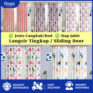 Curtain Langsir Tingkap Pintu Bilik Dapur Sliding Door Murah Hook Cangkuk Semi Blackout Tirai Kain 1 2 3 Panel 窗帘 YG#1