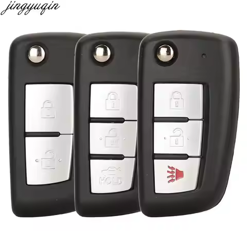 Jingyuqin Remote Car Key Case Shell For Nissan Juke F15 F16 2010-2018 Micra Pulsar X-Trail Qashqai 2