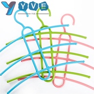 YVE Clothes Hanger Plastic Fishbone Hanger Hook Space Saver