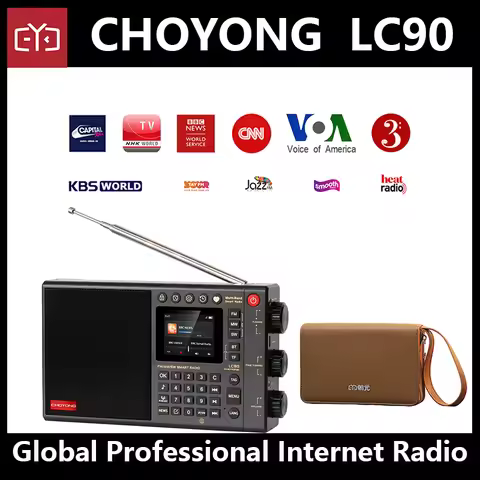 CHOYONG LC90 Internet Radio Global Professional Multi-Band Smart Portable WiF/4G,AM/FM,Longwave & Sh